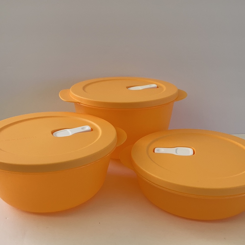 New Tupperware Vintage CrystalWave Containers Set of 3